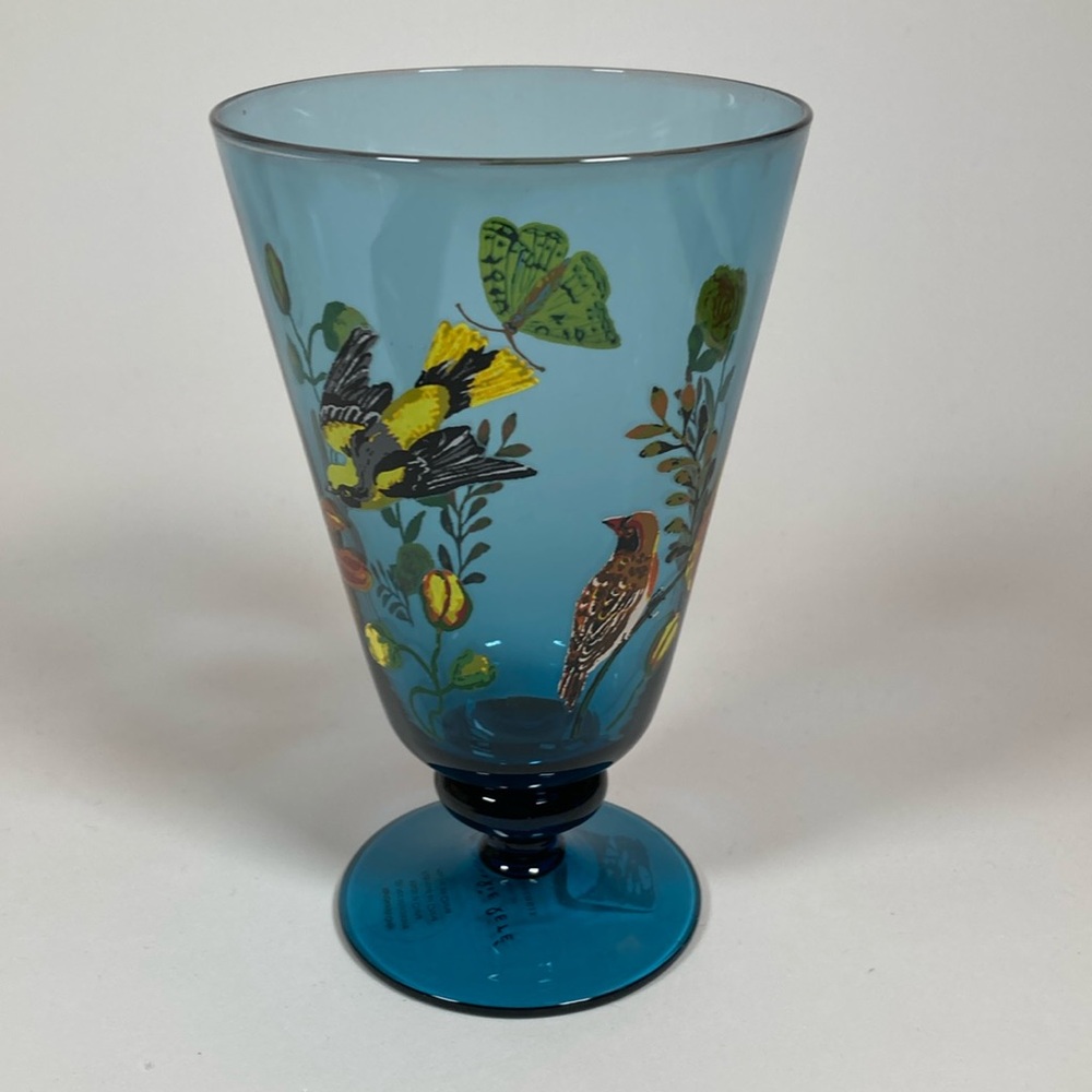 Anthropologie Natalie Lete Marais Glass Wine Goblet